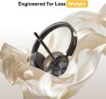 Bluetooth Headset, Wireless Headset with Mic for Work, Bluetooth 5.3, Wireless Headphones with AI Noise Cancelling Microphone (Clear Calls & Mic Mute), USB Dongle, for Computer/PC/Laptop/Zoom - Image 9