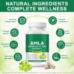 Organic Amla Capsules, 1000mg 20X Superfruit Concentrate, Organic Amla Fruit Powder Supplement, Ayurvedic Daily Wellness Formula with Natural Antioxidants, Non-GMO, 120 Capsules - Image 6
