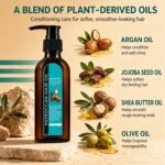 Moroccan Argan Hair Oil 100ml, Frizz Control & Heat Protectant for All Hair - Image 4