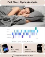 Smart Watch Built-in Alexa, Answer & Make Calls, 1.83" Fitness Watch IP68 Waterproof, Heart Rate, Sleep & Stress Monitor, Step Counter Smartwatch for Women Men, Compatible with Android iOS - Image 4