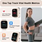 Smart Watch Built-in Alexa, Answer & Make Calls, 1.83" Fitness Watch IP68 Waterproof, Heart Rate, Sleep & Stress Monitor, Step Counter Smartwatch for Women Men, Compatible with Android iOS - Image 3