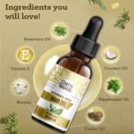 GuruNanda Rosemary Mint for Hair Growth with Keratin & Vitamin E Oil - Encourages Scalp, Shine & Hair Strengthening- 100% Natural, Cruelty-Free, 2oz - Image 2
