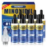 8 Pack 5% Minoxidil Hair Growth Treatment for Men and Women, Extra Strength Minoxidil Liquid Solution for Thicker, Fuller Hair, Beard Growth Serum, Biotin & Castor Oil Enriched,8 Month Supply