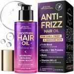 Anti-Frizz Hair Oil for Dry, Curly & Damaged Hair – Hair Treatment, 3.4oz