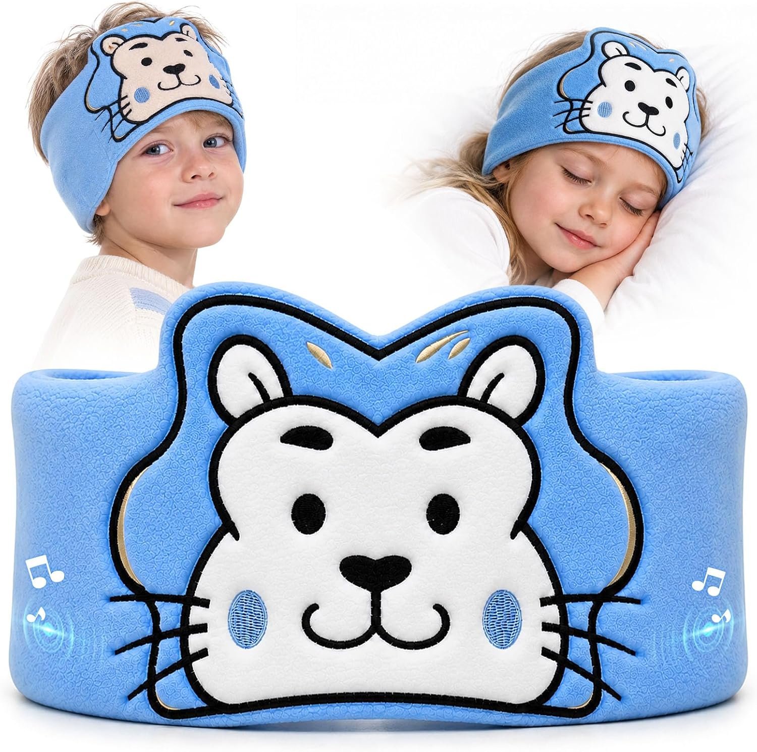 81FF-AJfXaL._AC_SL1500_.jpg Kids Headphones Wireless, Toddler Headphones Sleep Mask for Travel - Image 1