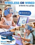 Kids Headphones Wireless, Toddler Headphones Sleep Mask for Travel - Image 4