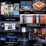 Ecshock 17PM Unlocked Phone | Cell Phone Android 15.0 | 16+512GB Smartphone| 6.99" HD Display | Long Battery Life 7000mAh | 68+108MP Zoom Camera| Fingerprint Lock | with Dual SIM (Gold) - Image 7