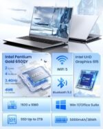 BLUEING 15.6 inch Laptop, Pentium CPU Up to 3.4GHz, 8GB RAM 256GB SSD - Image 2