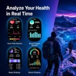 Military Smart Watch for Men with 100 Days Battery/Flashlight/Compass - Image 4