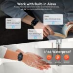Smart Watch with Alexa Built-in, 1.83" HD Touchscreen Fitness Tracker, Bluetooth Notifications/Calls, IP68 Waterproof, 120+ Sport Modes, 24/7 Heart Rate & Sleep Monitor for iPhone Android iOS (Black) - Image 5