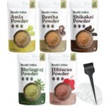 Homeda 5in1 Amla Reetha Shikakai Bhringraj Hibiscus Hair Powder 1.75oz x 5