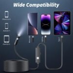 Endoscope Camera with Light,1920P HD Borescope Tools(16.4ft Dual-Lens) - Image 6