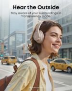 Soundcore by Anker Q20i Hybrid Active Noise Cancelling Headphones, Taupe - Image 6