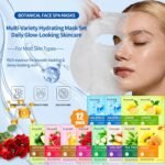 12 Pack Face Mask,Face Masks Skincare for Kids Women Men Boy,Teen Girl Gifts Trendy Stuff,Stocking Stuffers,Collagen Face Mask Spa Gifts,Boo Basket Stuffers Hydrating Face Masks for for All Skin Types - Image 5