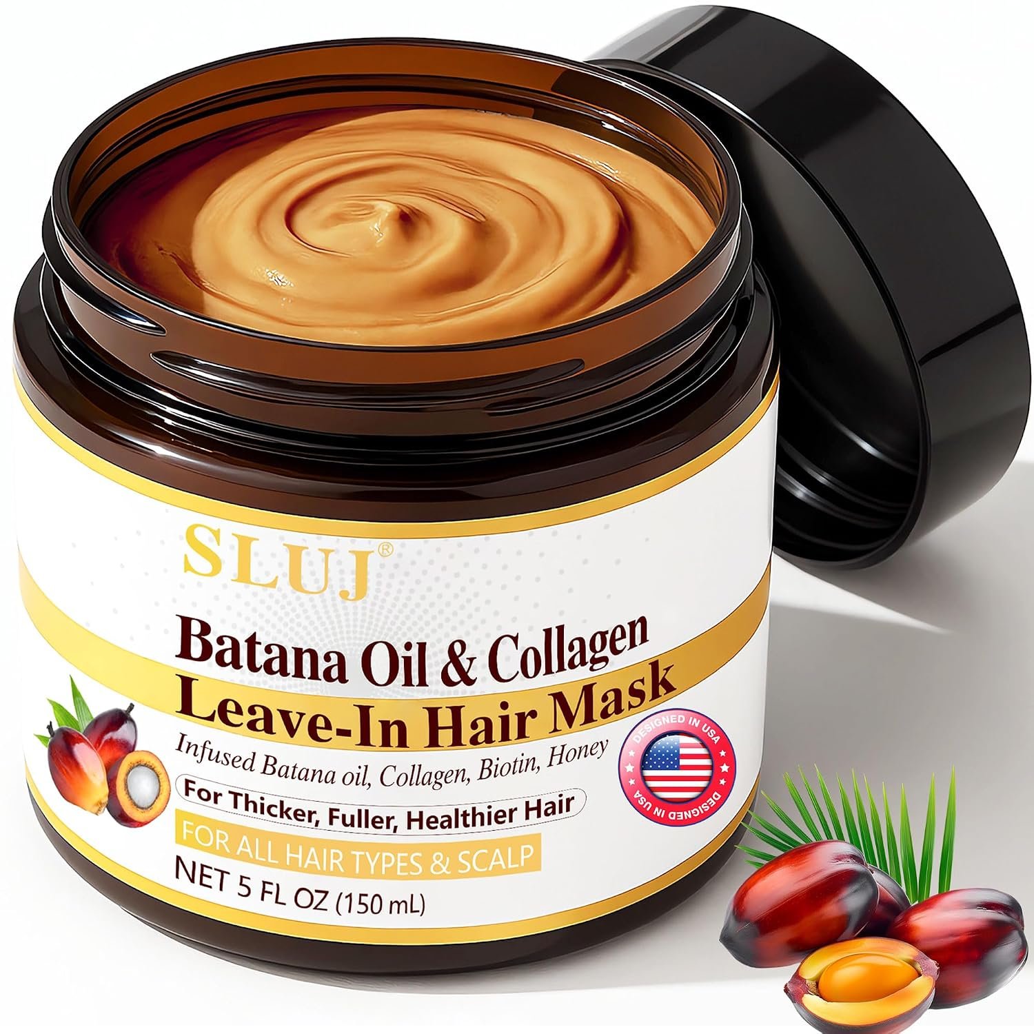 81hL5uHcDL._SL1500_.jpg SLUJ Batana Oil for Hair Growth, Natural Batana Oil Leave-In Hair Mask - Image 1