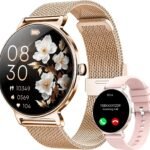 Smart Watches for Women, 1.27" AMOLED Health Fitness Tracker with Bluetooth Calling (Answer/Make Calls), 120+ Sports Modes, Timer, IP68 Waterproof Watch for Android/iPhone