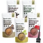 Homeda 5in1 Amla Reetha Shikakai Bhringraj Hibiscus Hair Powder 3.5oz x 5