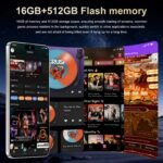 Ecshock 17PM Unlocked Phone | Cell Phone Android 15.0 | 16+512GB Smartphone| 6.99" HD Display | Long Battery Life 7000mAh | 68+108MP Zoom Camera| Fingerprint Lock | with Dual SIM (Gold) - Image 5