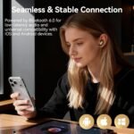 N-Lite 217 Wireless Earbuds, Immersive Stereo Sound, Bluetooth 6.0 in-Ear Headphones, Built-in Smart Noise Cancelling Mic for Clear Calls, Comfortable Fit, 32H Playtime, IPX6 Waterproof, Black - Image 6