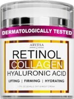 Retinol Cream for Face with Collagen & Hyaluronic Acid, Non-Greasy