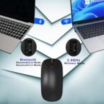 WREANU Wireless Mouse, Rechargeable Bluetooth Mouse for Laptop (Black) - Image 3