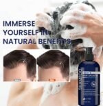 Biotin Hair Growth Shampoo for Men: Natural Thickening Shampoo with Tea Tree Oil Ginseng Mint for Hair Loss and Thinning Hair - 2 Packs - Image 4
