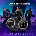 Military Smart Watch for Men with 100 Days Battery/Flashlight/Compass - Image 5