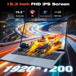KUMNOSAL 2026 Laptop,15.3 Inch Laptop with i5-8210Y(Up to 3.6GHz), 24GB RAM 512GB SSD,FHD IPS 1200p,180°Open Portable Laptop, WiFi 5, UHD Graphics, Win 11 Pro Laptops for Business Light Gaming - Image 2