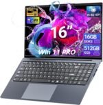 2026 Laptop, 16’’ Laptop Computer with Core i5-8210Y Processor (Up to 3.6GHz) 16GB RAM 512GB SSD, UHD Graphics, FHD 1920*1200, WiFi 5, BT 5.0, 180°Open Lap Top, Win 11 Pro, Backlit Keyboard